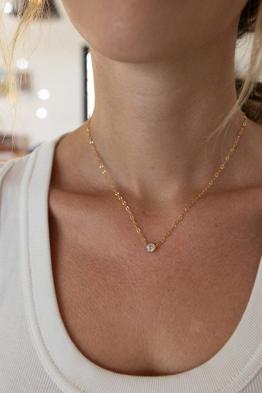 Florence Solitaire Necklace