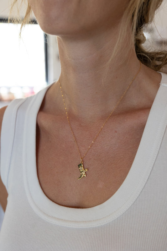 Cowboy Boot Necklace