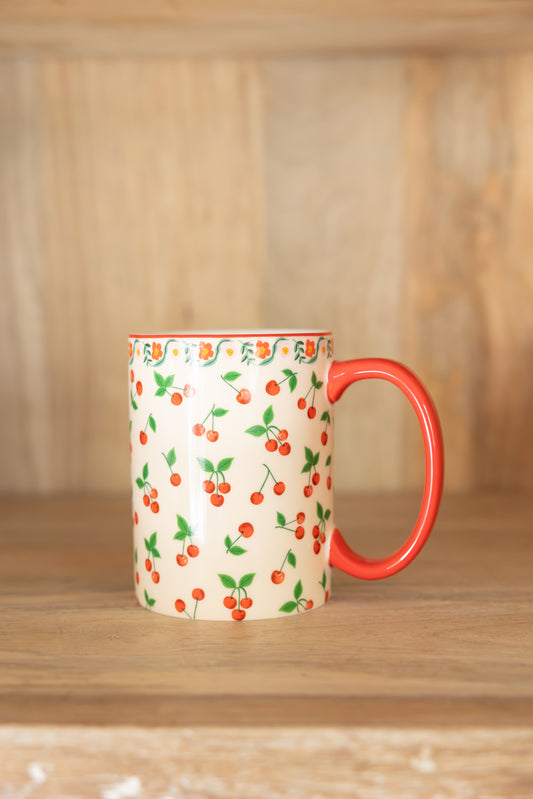 Cherries Porcelain Mug