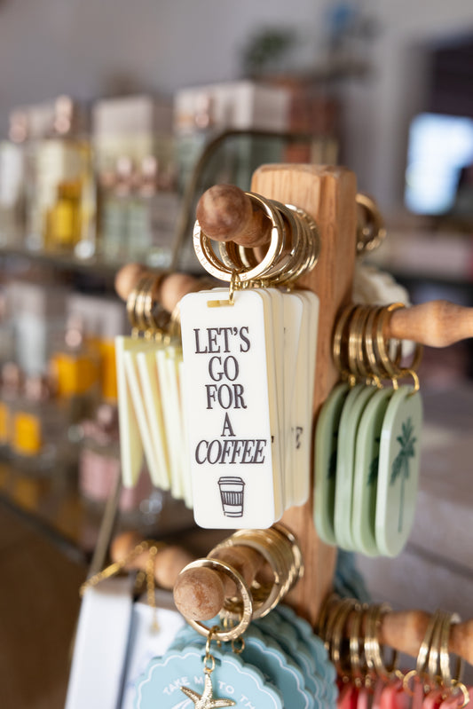 Let's Go For A Coffee Keychain