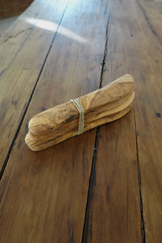 Olive Wood Spreaders, Set of 4