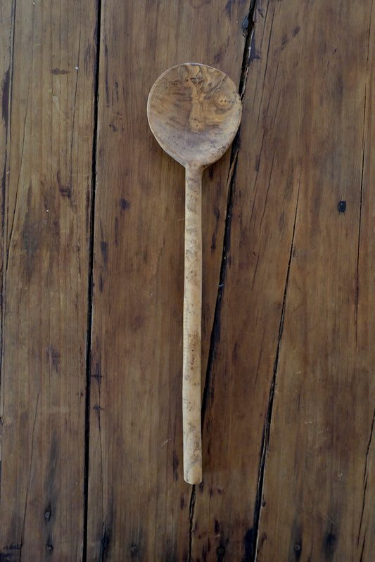 Olive Wood Round Spoon