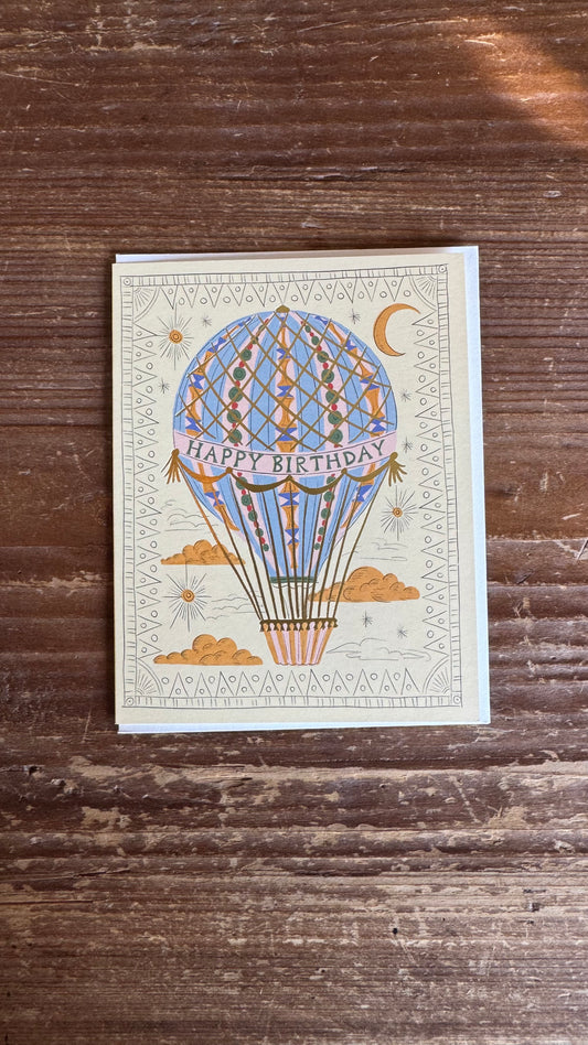 Hot Air Balloon Birthday Card