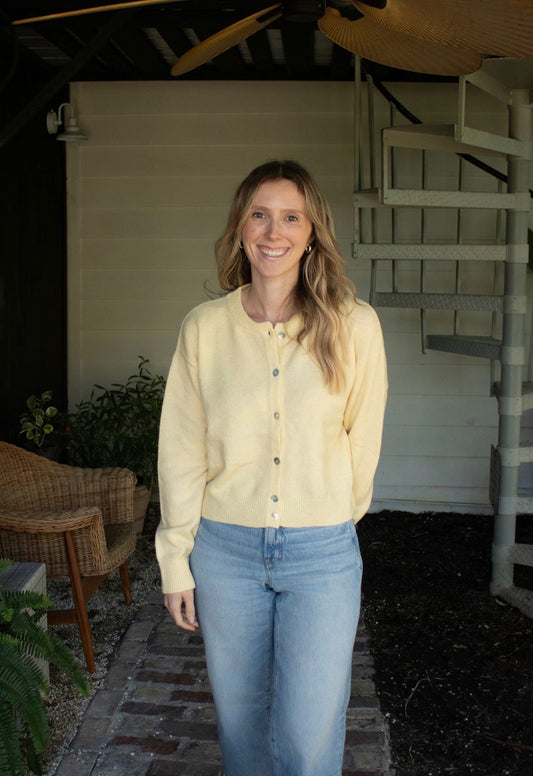 Knit Crew Neck Cardigan