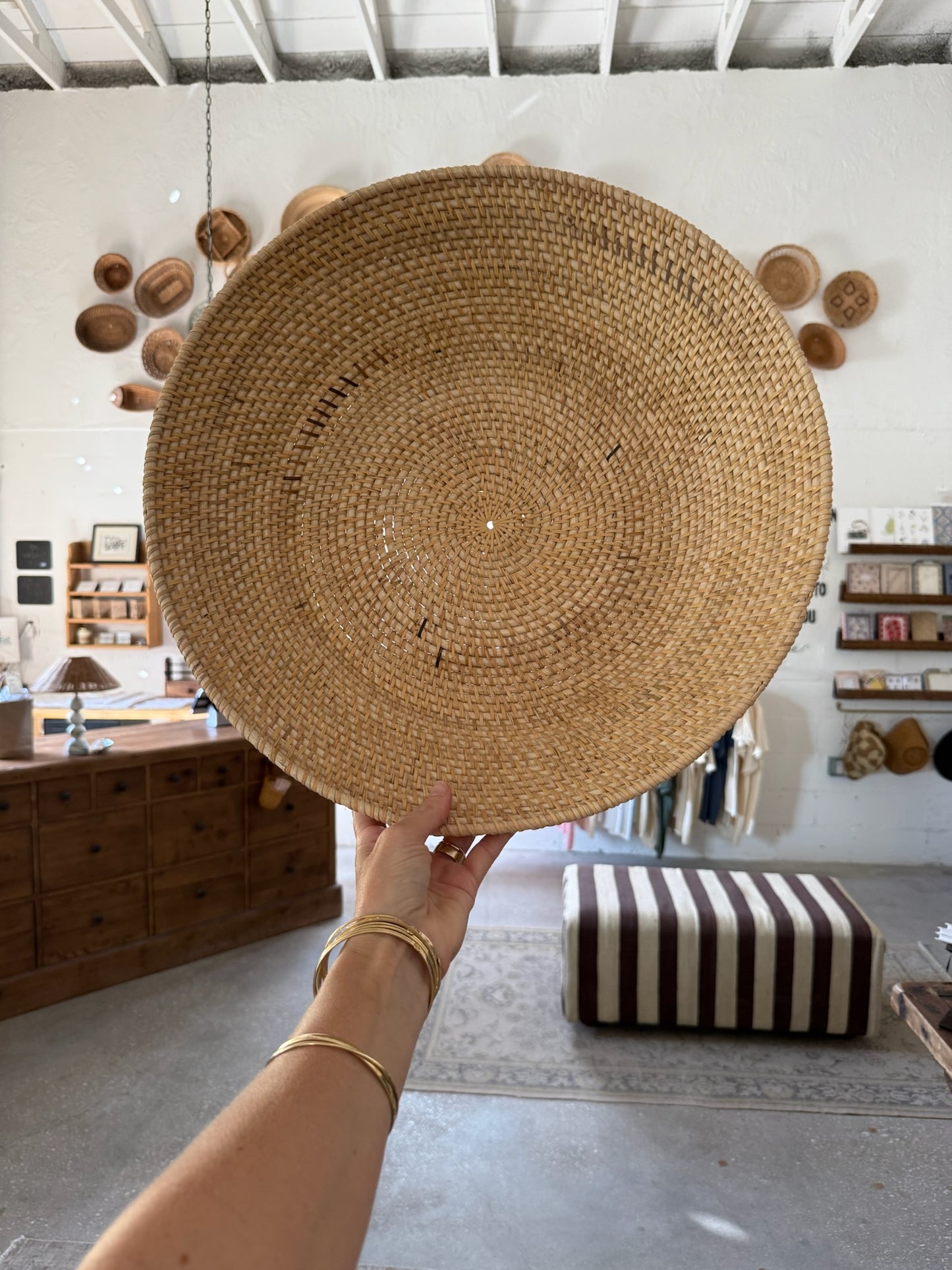 Decorative Hand-Woven Rattan Bowl