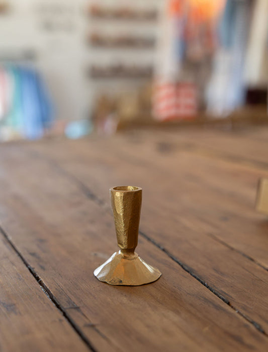 Hand-Forged Brass Taper Holder
