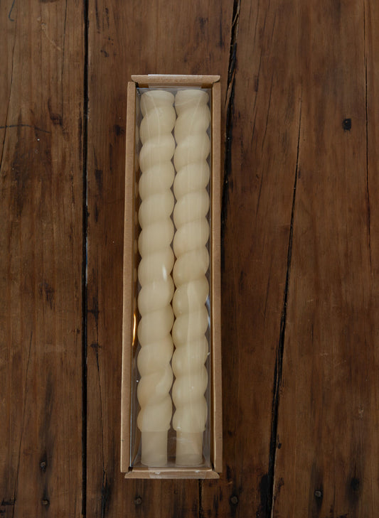 Twisted Taper Candles, Set of 2