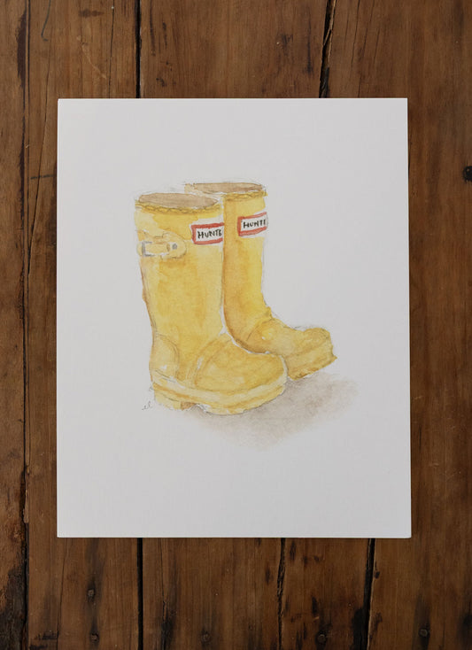 Rainboots Art Print