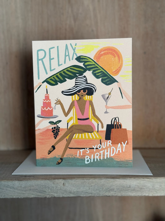 Relax Birthday Card