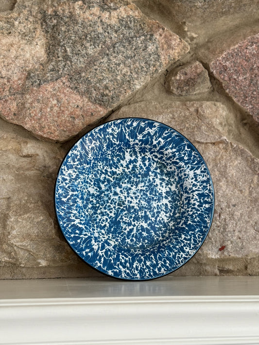 Vintage Blue Splatterware Plate