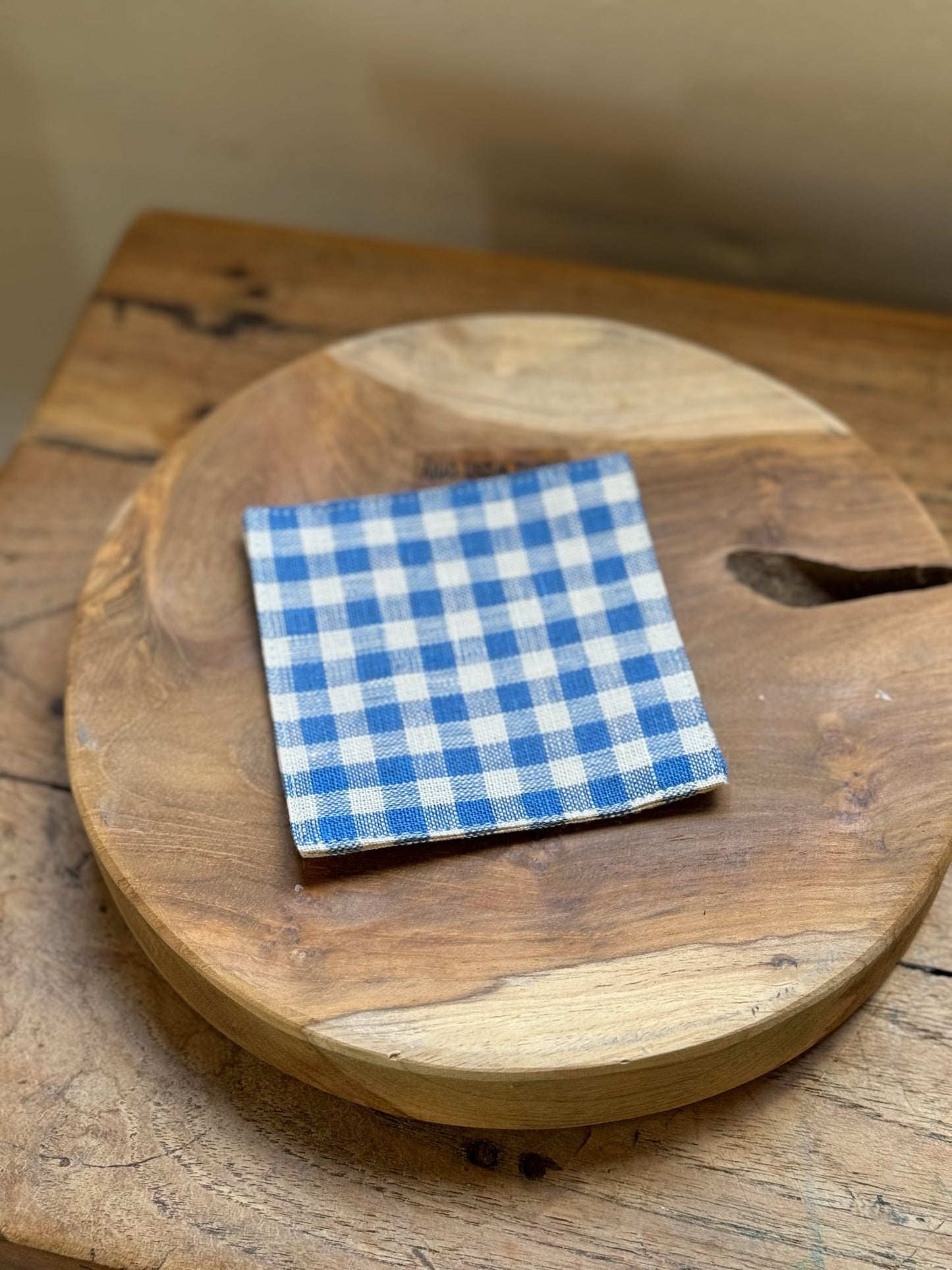 Gingham Linen Coasters, 2 Colors