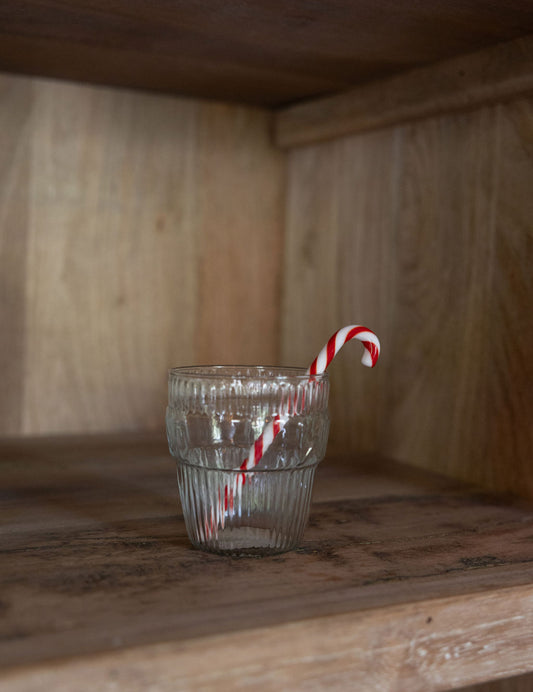 Glass Candy Cane Stir Sticks, Set of 6