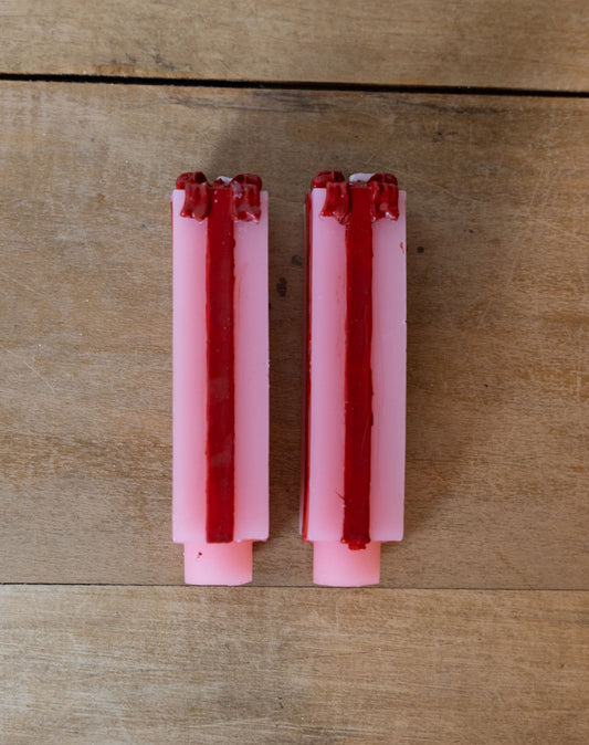 Pink Present Taper Candles, Set of 2