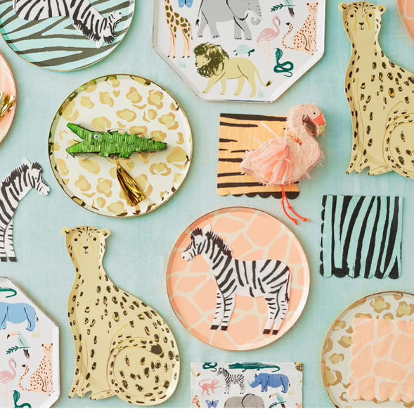Safari Cheetah Paper Plates