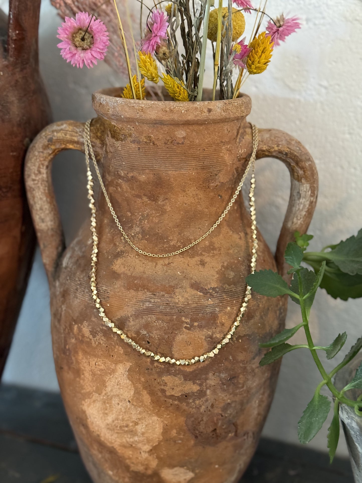 Brass Beaded Necklace