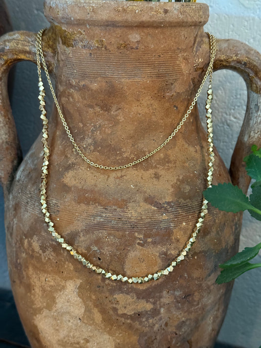 Brass Beaded Necklace