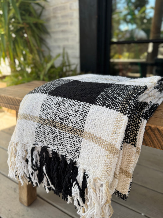 Black & White Throw Blanket