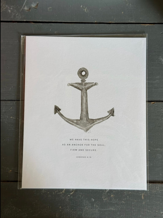 Anchor Scripture Print