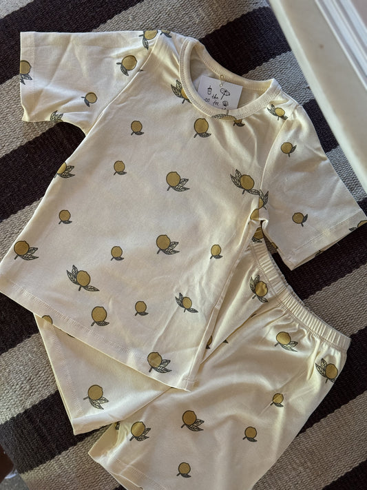 Lemon Tee & Shorts Set