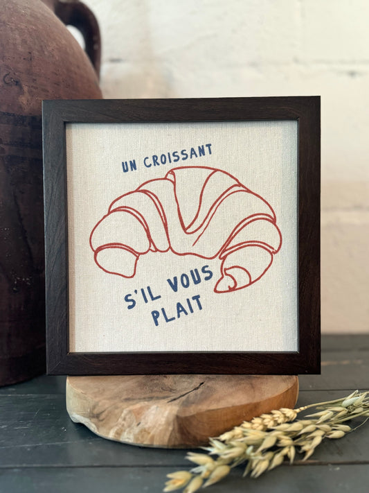 Un Croissant Framed Artwork