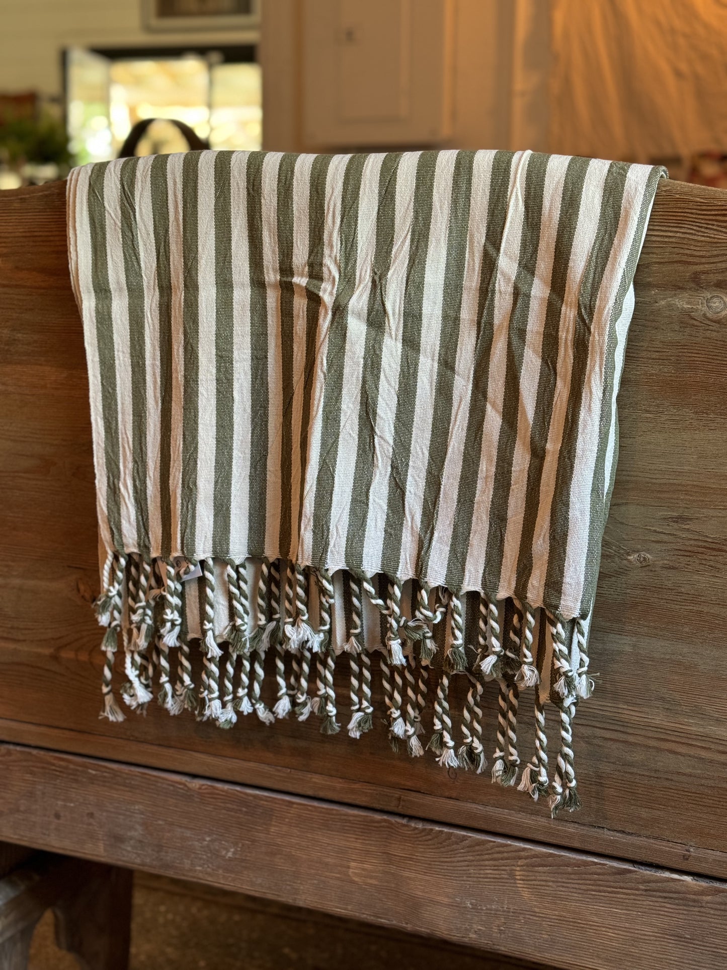 Fern Striped Turkish Towel