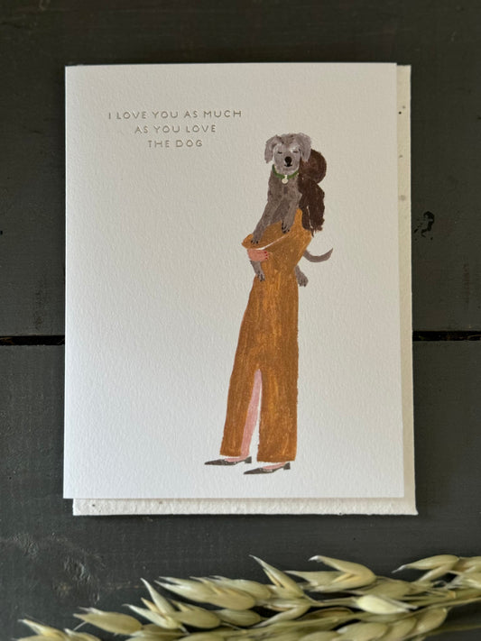 Girl and Dog, Friendship Card