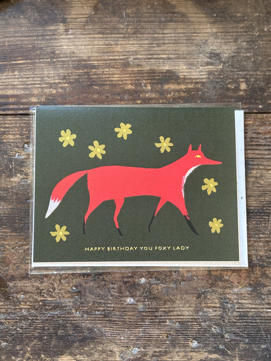 “Happy Birthday Foxy Lady!” Card