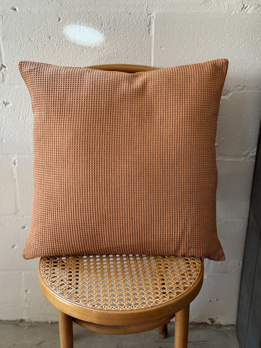 Terracotta Waffel Knit Pillow