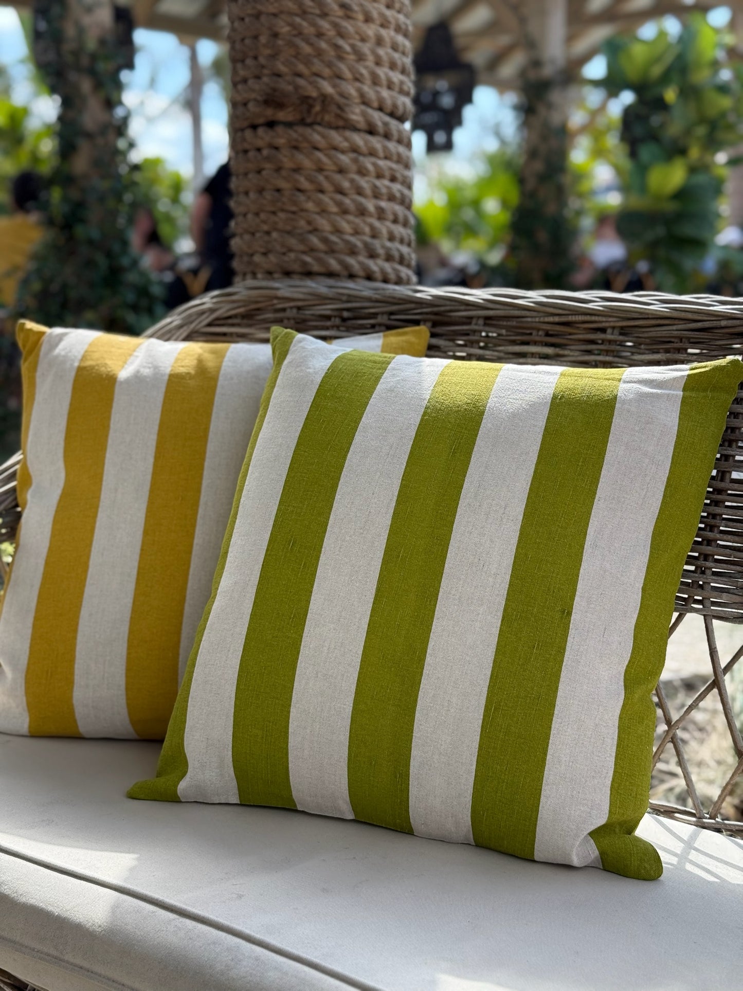 Striped Cotton & Linen Pillow, 3 Colors