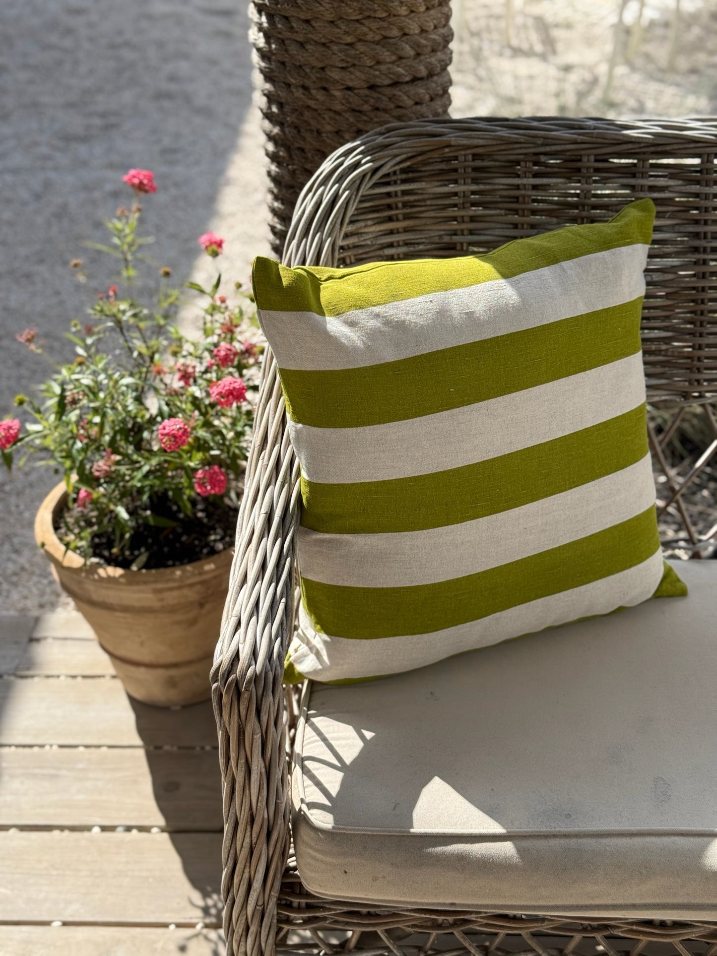 Striped Cotton & Linen Pillow, 3 Colors