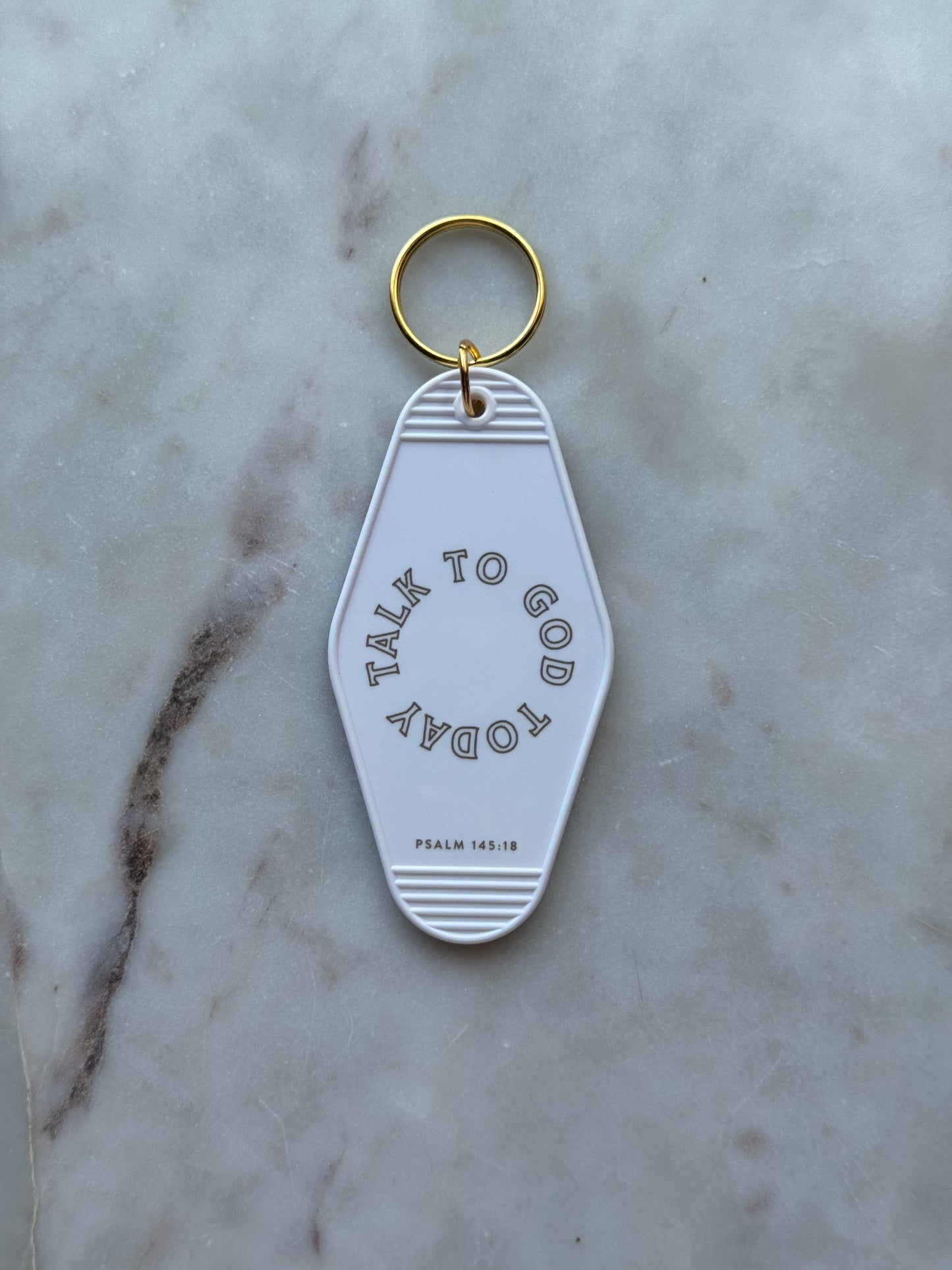 Talk To God Today Keychain