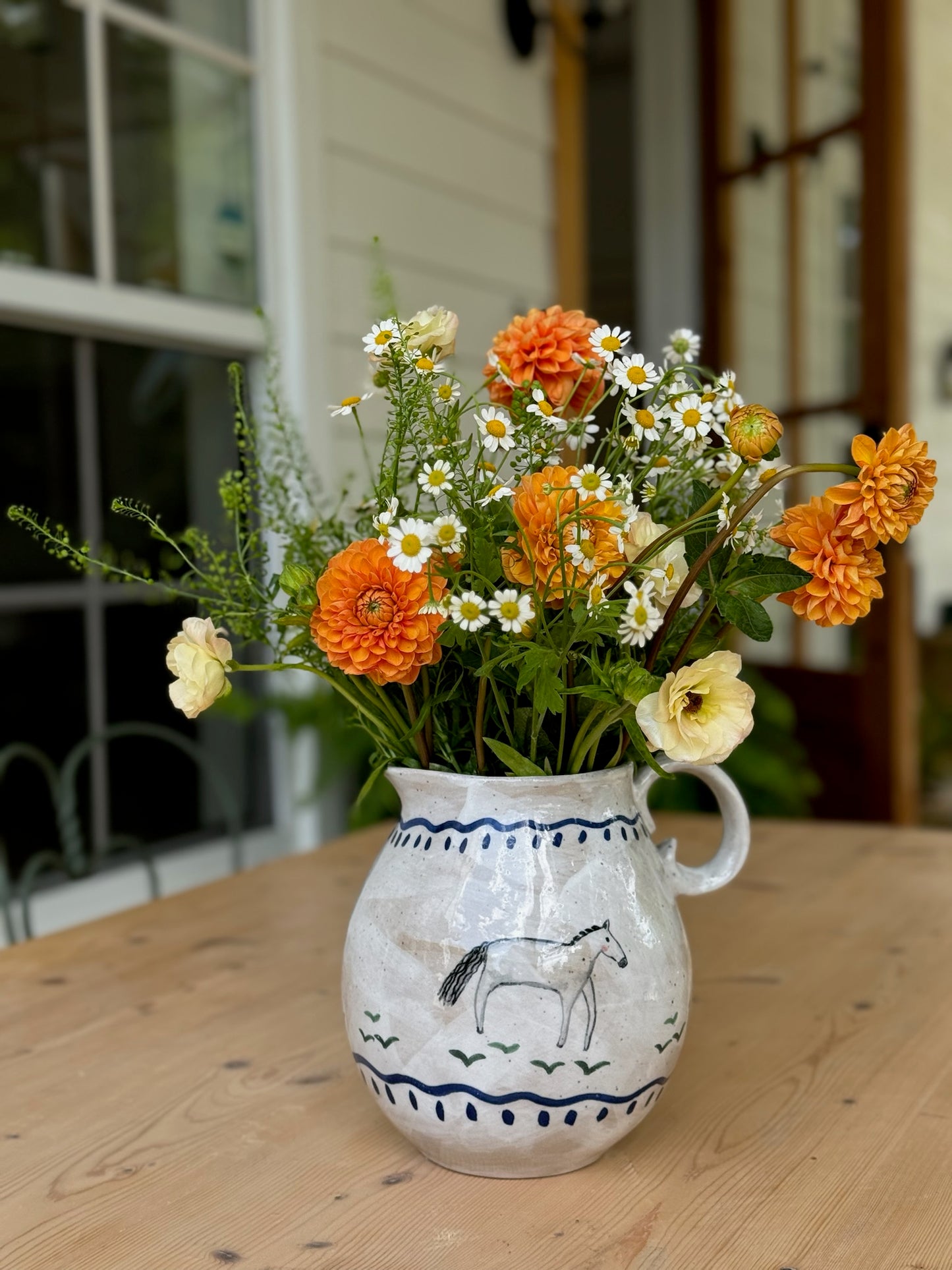 Stallion Stoneware Pitcher