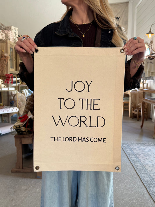 "Joy to the World" Canvas Banner