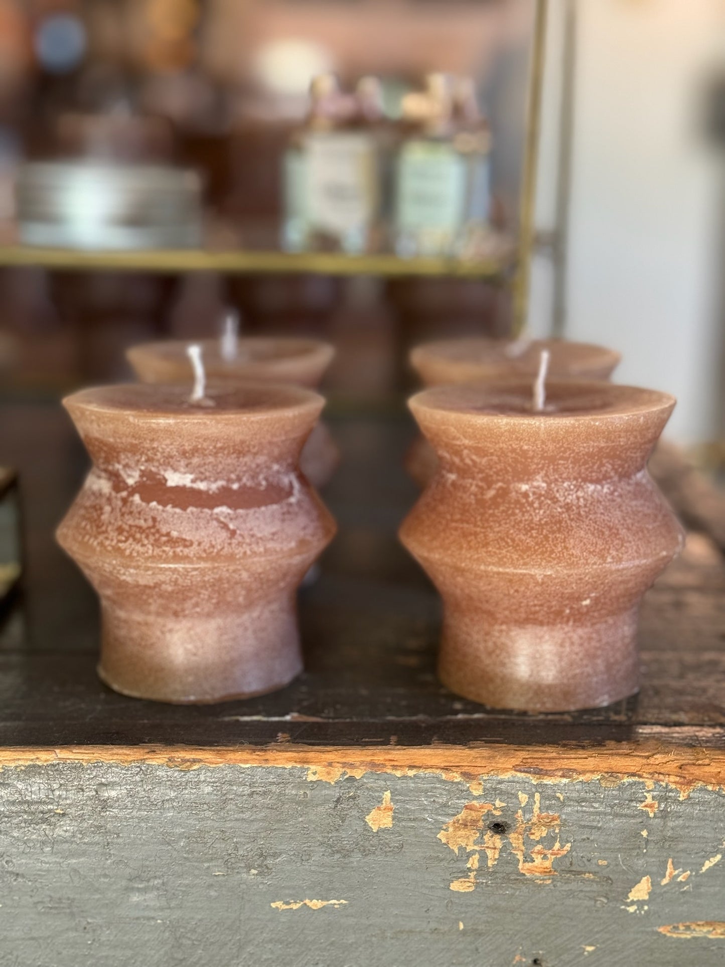 Small Cappuccino Totem Pillar Candle