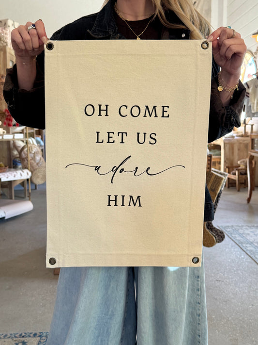 "Adore Him" Canvas Banner