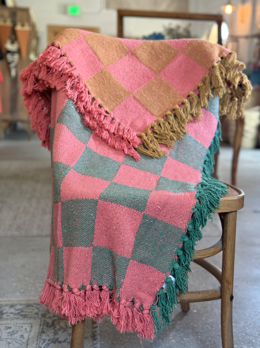 Two-Toned Fringe Throw
