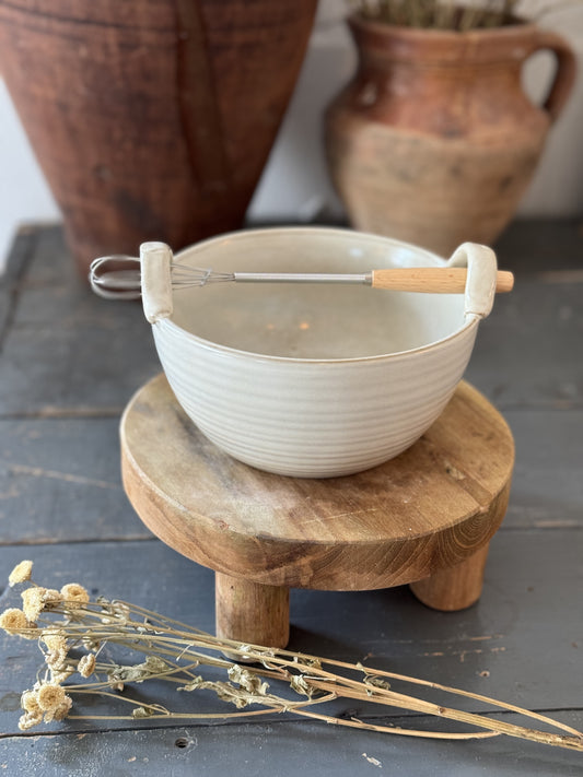 Stoneware Bowl w/ Whisk