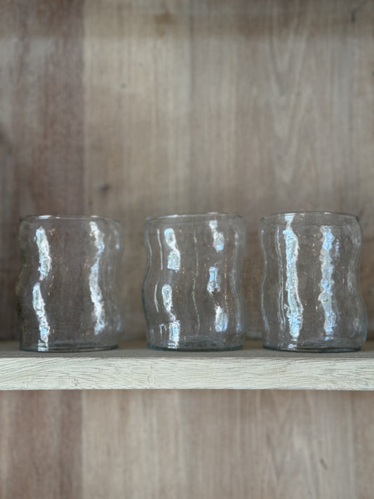 Recycled Organic Shaped Drinking Glass