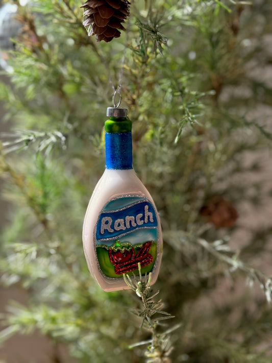 Glass Ranch Dressing Ornament