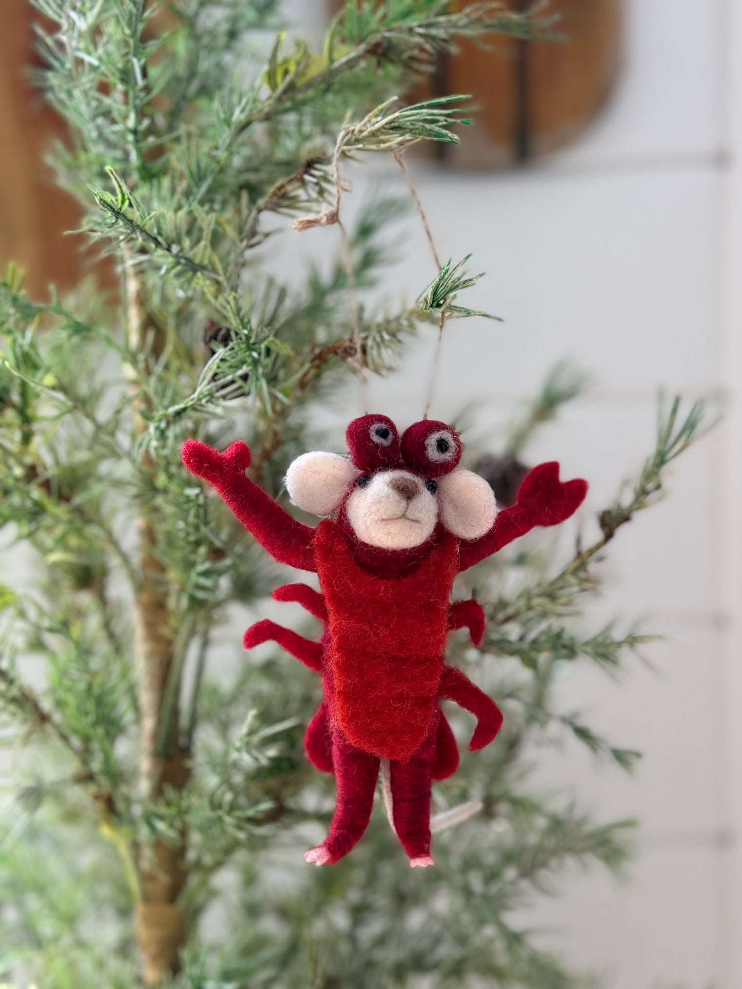 Sea Animal Wool Felt Mouse Ornament, 3 Styles