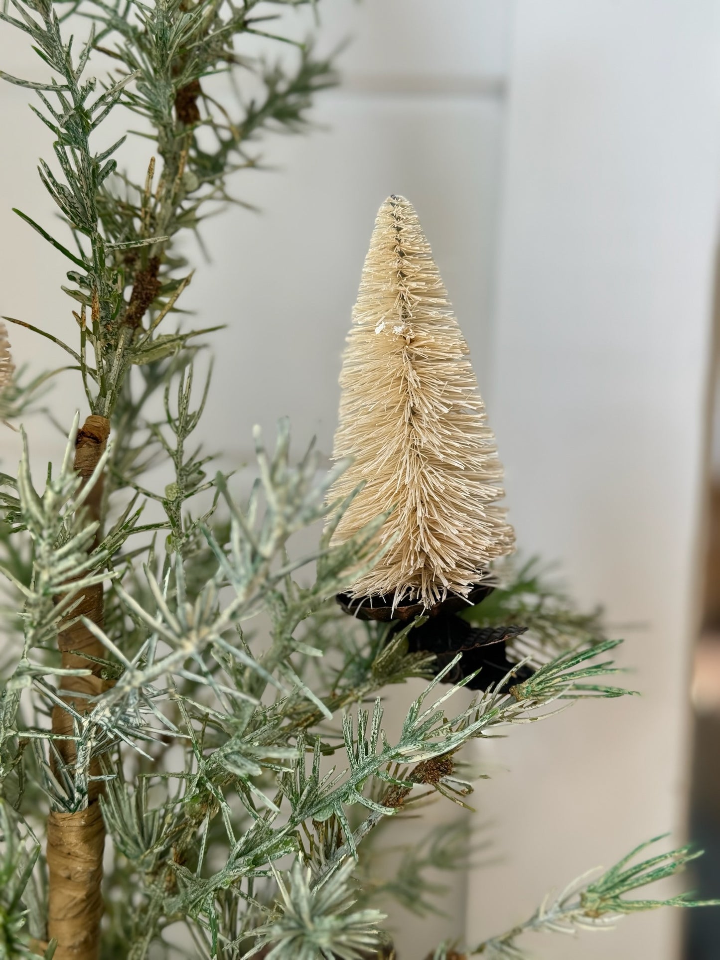 Bottle Brush Tree Clip-On Ornaments, Set of 6