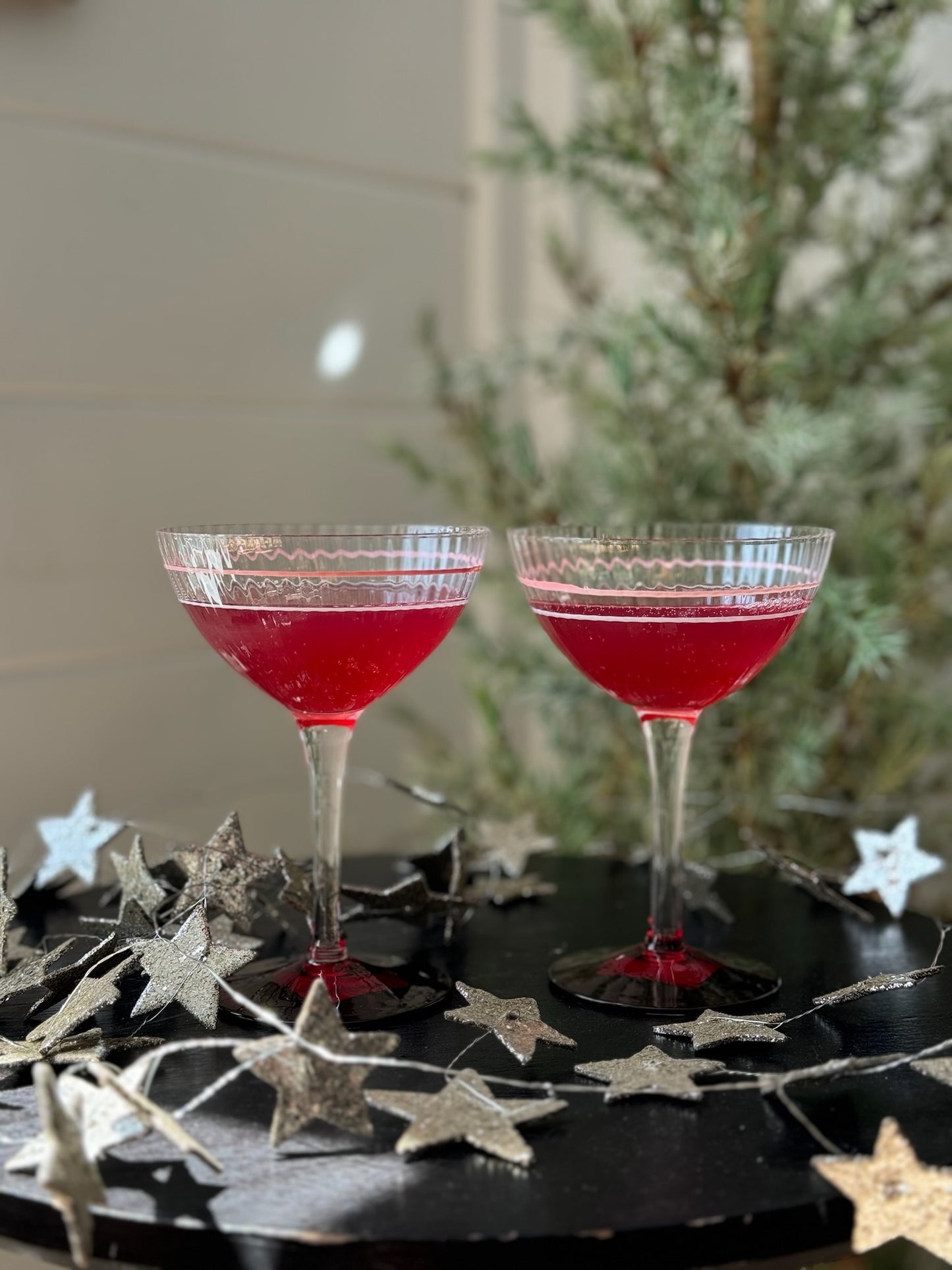 Stemmed Raspberry Coupe Glass