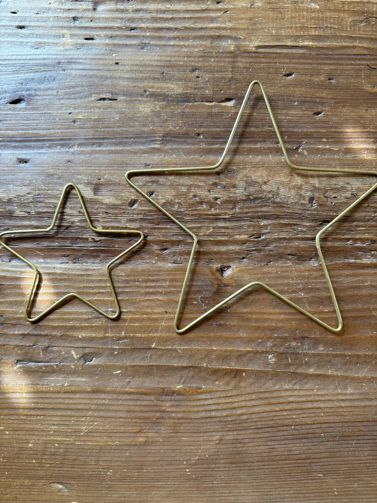 Brass Wire Star, 2 Sizes