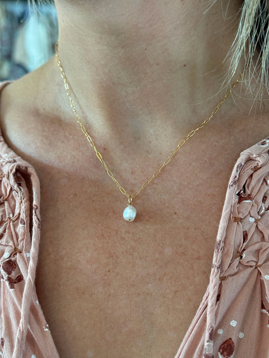 Baroque Pearl Gold Filled Necklace