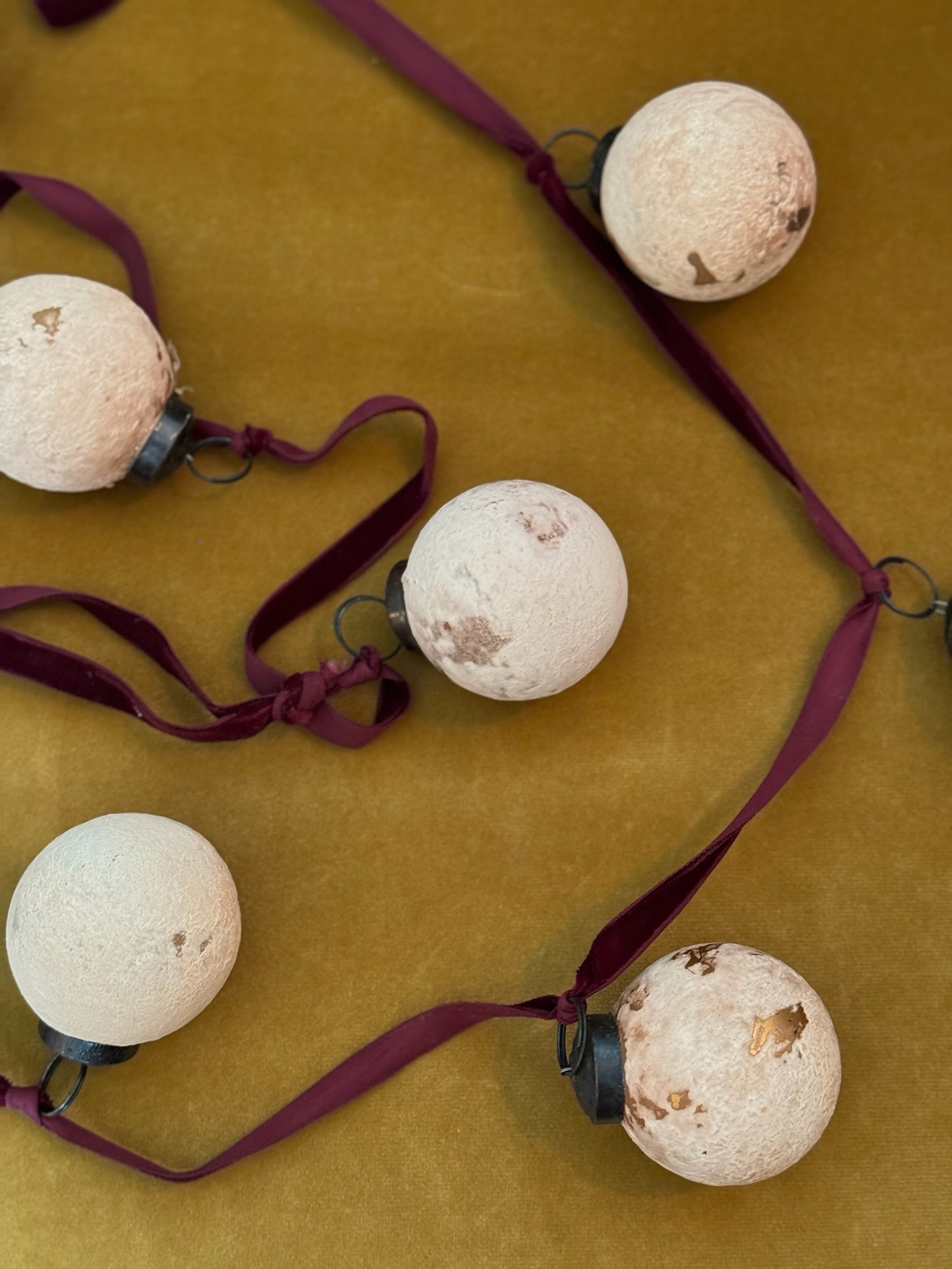 Blush Recycled Glass Ornament Garland