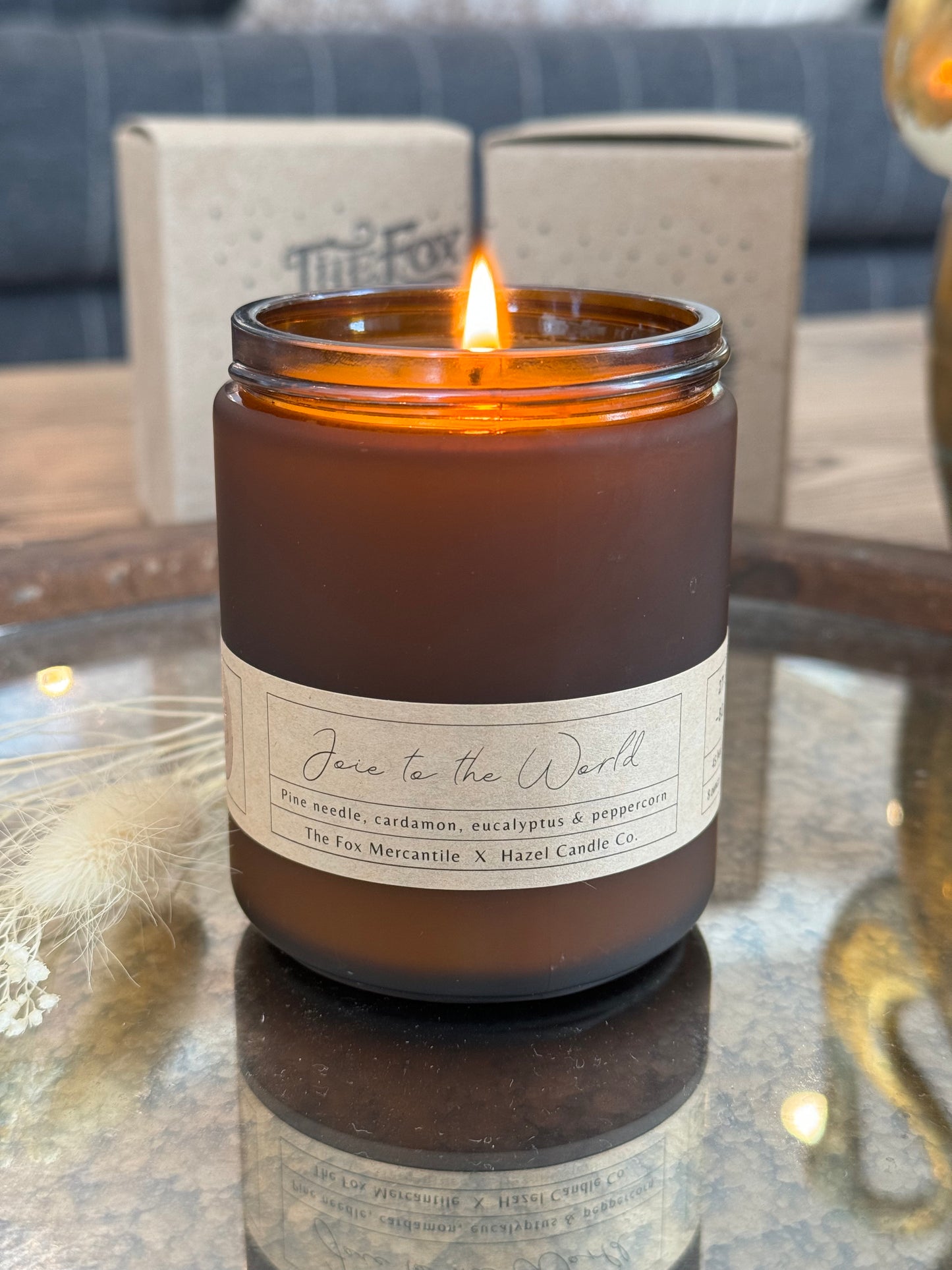 Joie to the World Candle