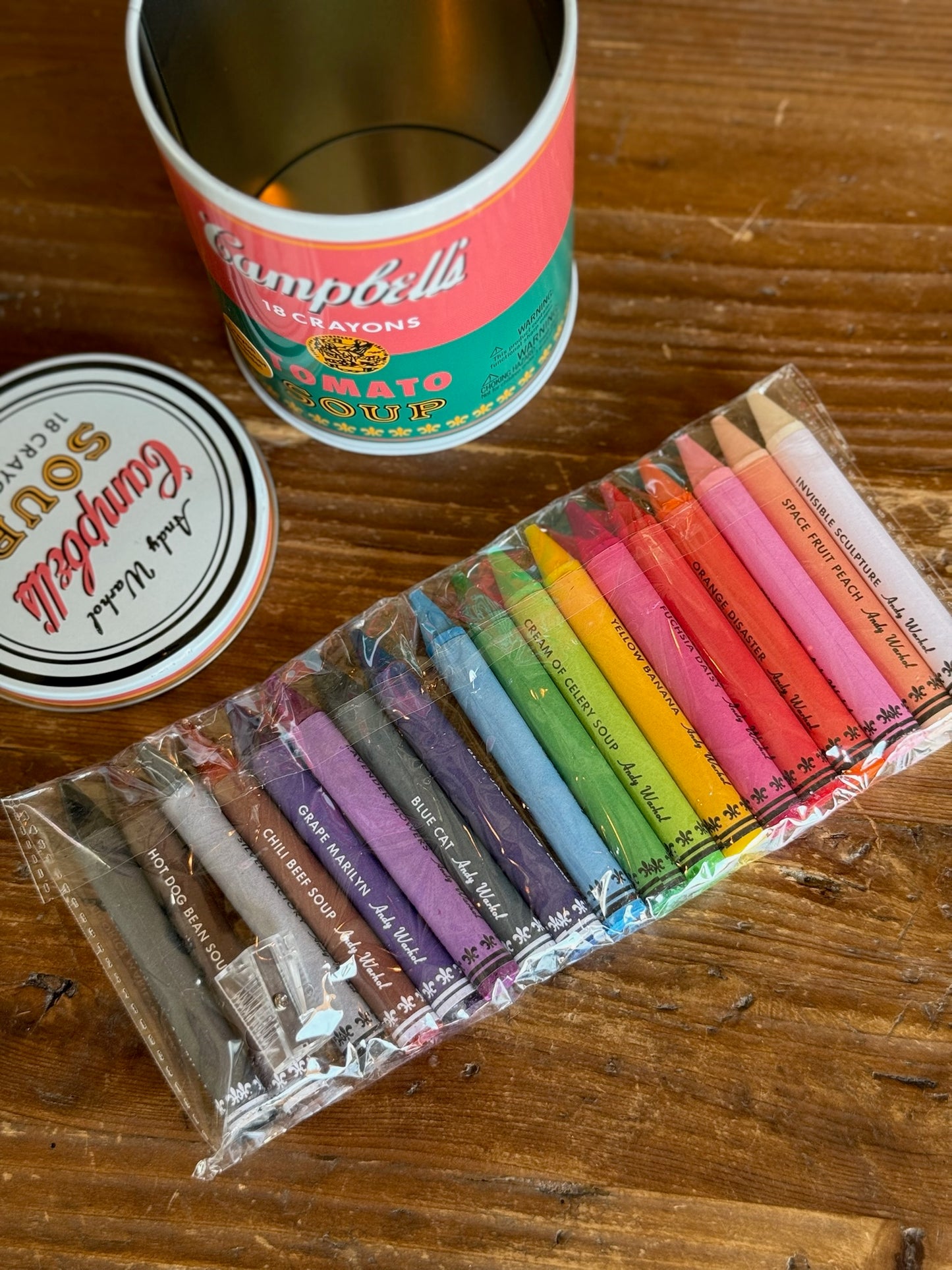 Andy Warhol Soup Can Crayons