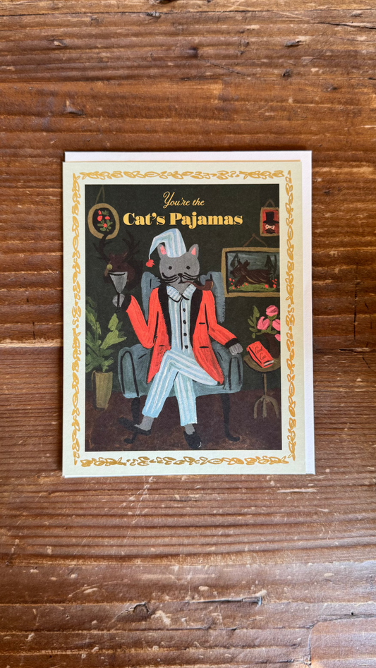 You're the Cat's Pajamas Valentine's Day Card