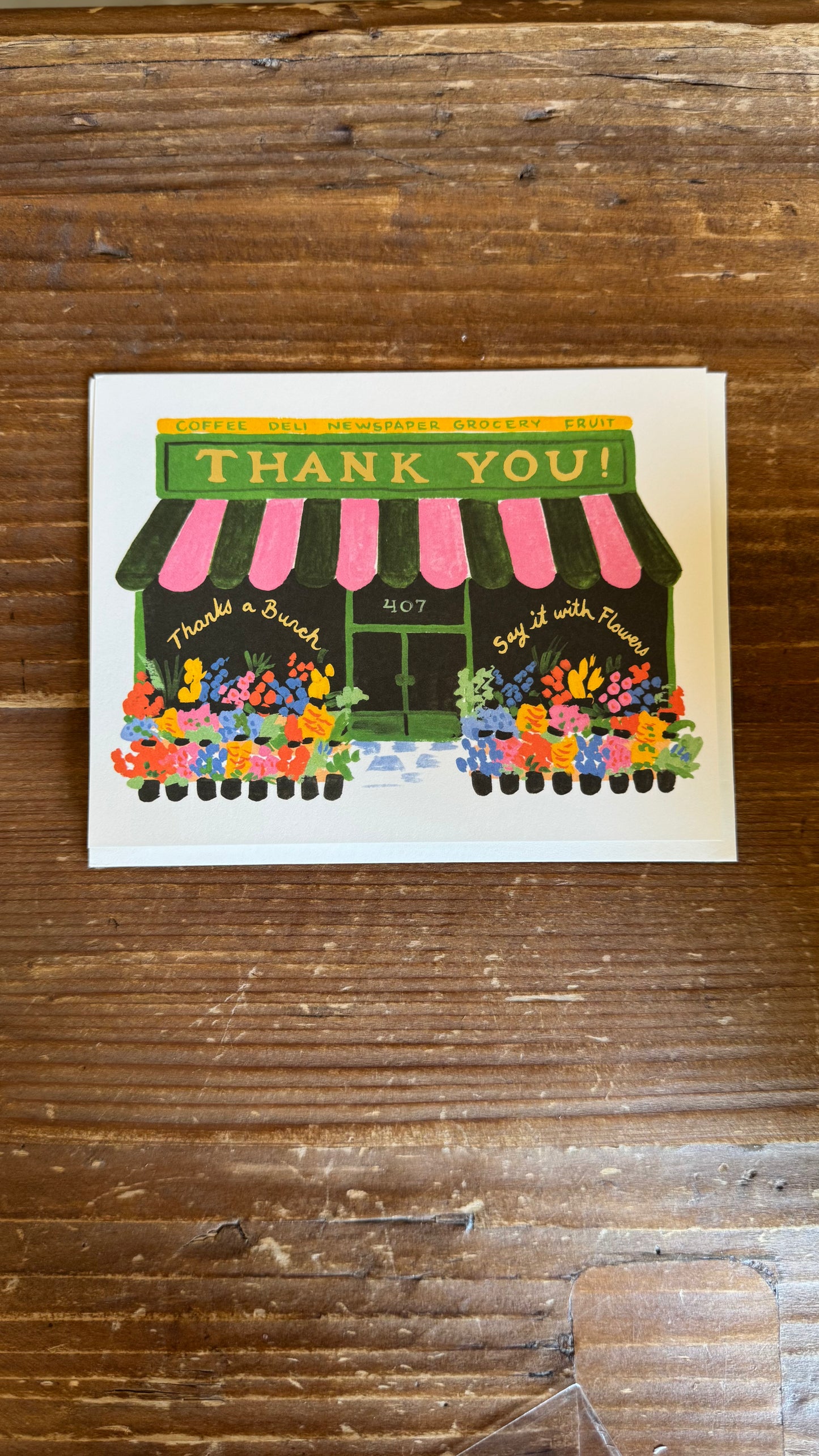 Flower Shop Thank You Card