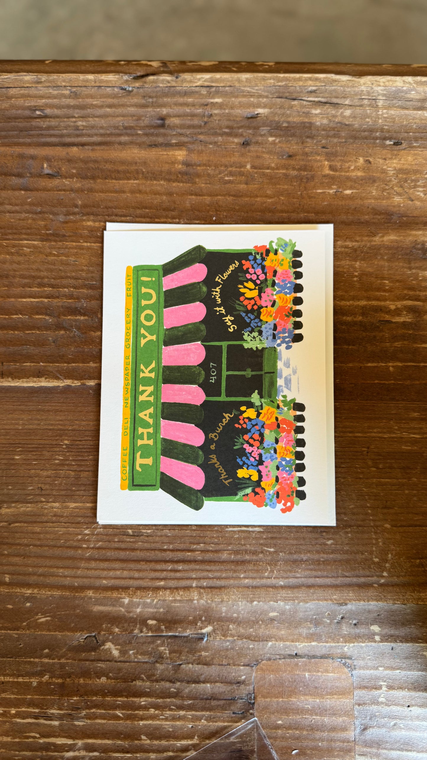Flower Shop Thank You Card